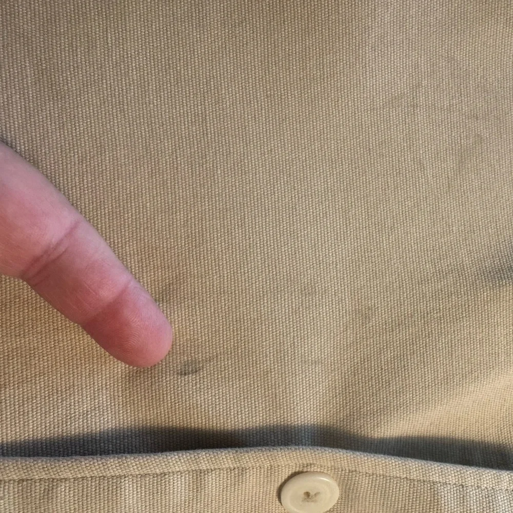 Zara Beige Utility Jacket with Dark Brown Contrast Collar - Picture 10 of 10